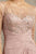 Christina Wu Elegance - 17818 Beaded Illusion Bateau Chiffon Dress in Pink