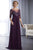 Christina Wu Elegance - 17822 Sequined Lace Illusion Bateau Gown in Purple