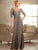 Christina Wu Elegance - 17822 Sequined Lace Illusion Bateau Gown in Gray