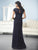 Christina Wu Elegance - 17839 Beaded Lace Short Sleeves Bridal Dress in Blue