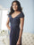 Christina Wu Elegance - 17839 Beaded Lace Short Sleeves Bridal Dress in Blue