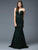 Colors Dress - 1783 Lace Sweetheart Velvet Mermaid Dress in Green