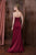 Colors Dress - 1784 Ruffled Straight Across Neck Sheath Dress in Red