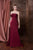 Colors Dress - 1784 Ruffled Straight Across Neck Sheath Dress in Red