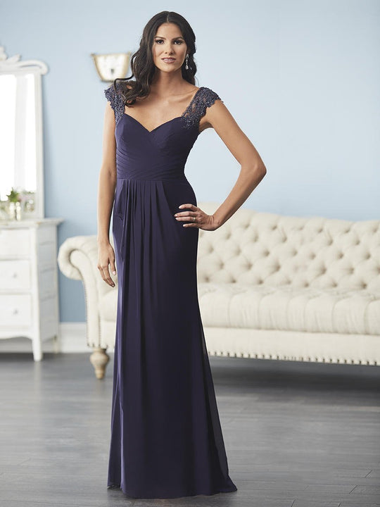 Christina Wu Elegance - 17840 Embroidered Lace Sweetheart Sheath Dress in Blue