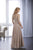 Christina Wu Elegance Beaded Lace Illusion Bateau Dress 17848 in Neutral and Light Brown