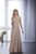 Christina Wu Elegance - 17848 Beaded Lace Illusion Bateau Dress in Brown