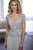 Christina Wu Elegance - 17849 Beaded Lace Illusion Bateau Gown in Gray