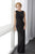 Christina Wu Elegance - 17850 Sequined Bateau Jersey Sheath Dress in Black