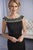 Christina Wu Elegance - 17857 Cap Sleeve Crystal Beaded Bateau Gown in Black