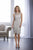 Christina Wu Elegance - 17858 Knee Length Lace Sheath Cocktail Dress in Gray