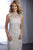 Christina Wu Elegance - 17858 Knee Length Lace Sheath Cocktail Dress in Gray