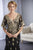Christina Wu Elegance - 17859 Embroidered Beaded Lace Deep V-neck Gown in Black and Gold
