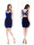 Colors Dress - 1785 Embellished V-Neck Sheath Dress in Blue