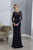 Christina Wu Elegance - Illusion Bateau Long Sleeves Evening Gown 17863 In Blue