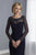 Christina Wu Elegance - 17863 Beaded Long Sleeve Illusion Bateau Gown in Blue