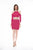 Colors Dress - 1788 Embellished Halter Neck Sheath Dress in Pink