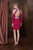 Colors Dress - 1788 Embellished Halter Neck Sheath Dress in Pink