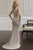 Christina Wu Elegance - 17906 Sleeveless Ribbon-Ornate Jersey Gown In Gray