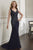 Christina Wu Elegance - 17906 Sleeveless Ribbon-Ornate Jersey Gown In Blue
