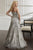 Christina Wu Elegance - 17907 Strapless Ribbonwork-Ornate A-Line Gown In Gray