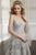 Christina Wu Elegance - 17907 Strapless Ribbonwork-Ornate A-Line Gown In Gray