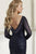 Christina Wu Elegance - 17908 Beaded Illusion Long Sleeve Trumpet Gown In Blue