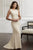 Christina Wu Elegance - 17909 Long Gown with Illusion Paneled Cape In Neutral