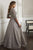 Christina Wu Elegance - 17912 Quarter Sleeve Lace Bodice A-Line Gown In Silver