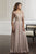 Christina Wu Elegance - 17913 Beaded and Sequin Ornate Chiffon Gown In Brown and Neutral