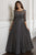 Christina Wu Elegance - 17913 Beaded and Sequin Ornate Chiffon Gown In Gray