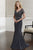 Christina Wu Elegance - 17916 Beaded Bodice Jersey Trumpet Gown In Gray