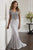 Christina Wu Elegance - 17916 Beaded Bodice Jersey Trumpet Gown In White and Silver