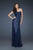 La Femme - 17924 Strappy Sequined Strapless Gown In Blue