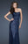 La Femme - 17924 Strappy Sequined Strapless Gown In Blue
