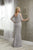 Christina Wu Elegance - 17929 Beaded Plunging V-neck Trumpet Dress In Silver