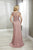Christina Wu Elegance - 17931 Ruffled Cap Sleeve Beaded Trumpet Gown In Pink