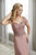 Christina Wu Elegance - 17931 Ruffled Cap Sleeve Beaded Trumpet Gown In Pink