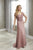 Christina Wu Elegance - 17931 Ruffled Cap Sleeve Beaded Trumpet Gown In Pink
