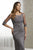 Christina Wu Elegance - 17936 Beaded Lace Bateau Trumpet Dress In Gray
