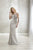 Christina Wu Elegance - 17936 Beaded Lace Bateau Trumpet Dress In Gray