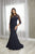 Christina Wu Elegance - 17939 Lace Jewel Neck Trumpet Dress In Blue