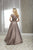 Christina Wu Elegance - 17940 Applique Off-Shoulder Satin A-line Gown In Brown