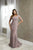 Christina Wu Elegance - 17941 Beaded Lace Bateau Trumpet Dress In Pink