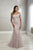 Christina Wu Elegance - 17942 Beaded Lace Off-Shoulder Trumpet Dress In Purple