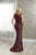 Christina Wu Elegance - 17945 Beaded Lace Trumpet Dress In Red