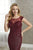 Christina Wu Elegance - 17945 Beaded Lace Trumpet Dress In Red