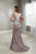 Christina Wu Elegance - 17947 Bedazzled Bateau Trumpet Gown With Train In Brown