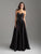 Madison James - 18-606 Strapless Scroll Beaded Mikado Overskirt Gown In Black