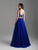 Madison James - 18-611 Two Piece Embroidered Floral A-line Dress In Blue and Multi-Color